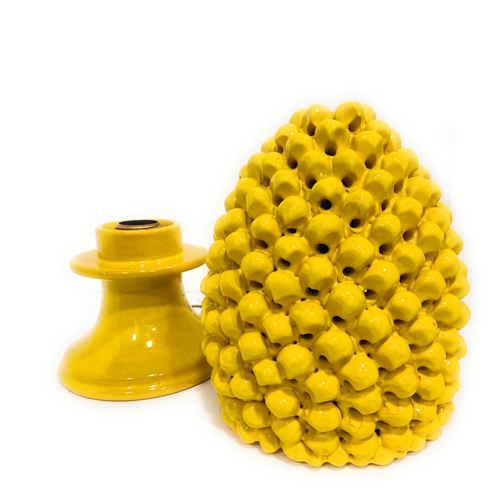 Lampada-Pigna-Gialla-in-Ceramica-Siciliana-Artigianale