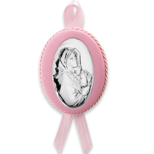 Medaglione-culla-bimba-Puro-Madonna-con-bambino-8424-R Medaglione culla bimba Puro Madonna con bambino 8424-R
