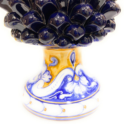 Pigna-blu-notte-in-Ceramica-Siciliana-Artigianale