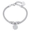 Bracciale donna rigido Luca Barra con Quadrifoglio BK1940