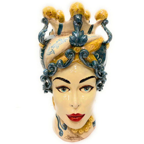 Coppia-di-Teste-di-Moro-in-Ceramica-Siciliana-artigianale