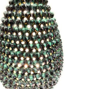 Lampada Pigna Verde in Ceramica Siciliana Artigianale
