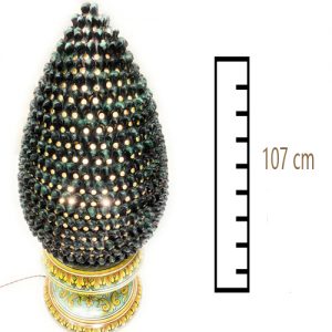 Lampada Pigna Verde in Ceramica Siciliana Artigianale