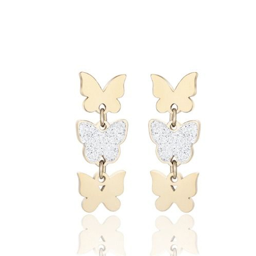 Orecchini-pendenti-donna-Luca-Barra-con-Farfalle-OK1076 Orecchini pendenti donna Luca Barra con Farfalle OK1076