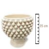 Vaso Mezza Pigna Bianca in ceramica Siciliana artigianale