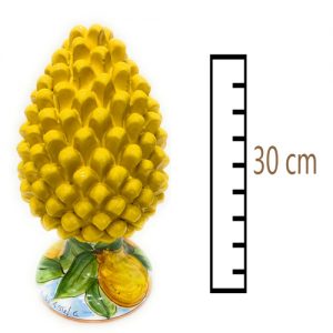 Pigna Gialla con Limoni in Ceramica Siciliana Artigianale