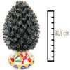 Pigna Verde scuro con Base Decorata in Ceramica Siciliana Artigianale
