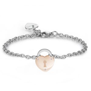 Bracciale donna S’agapo’ Cuore e Lucchetto SLM12