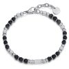 Bracciale uomo Luca Barra con pietre BA1168