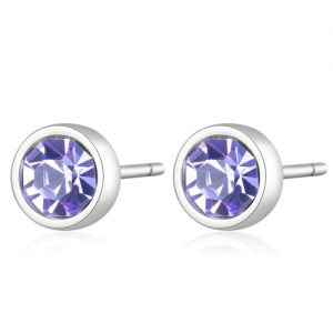 Orecchini a lobo con cristalli Viola S’agapo’ SCK22