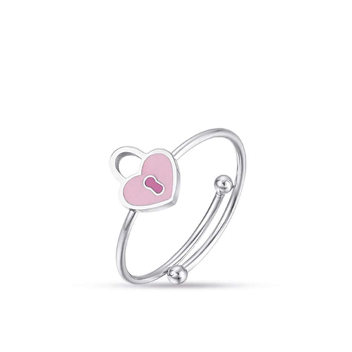 Anello-bimba-con-Cuore-Lucchetto-Luca-Barra-Junior-JA103 Anello bimba con Cuore Lucchetto Luca Barra Junior JA103