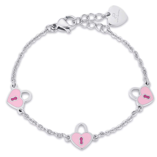 Bracciale-bimba-con-Cuori-Lucchetti-Luca-Barra-Junior-JB107 Bracciale bimba con Cuori Lucchetti Luca Barra Junior JB107