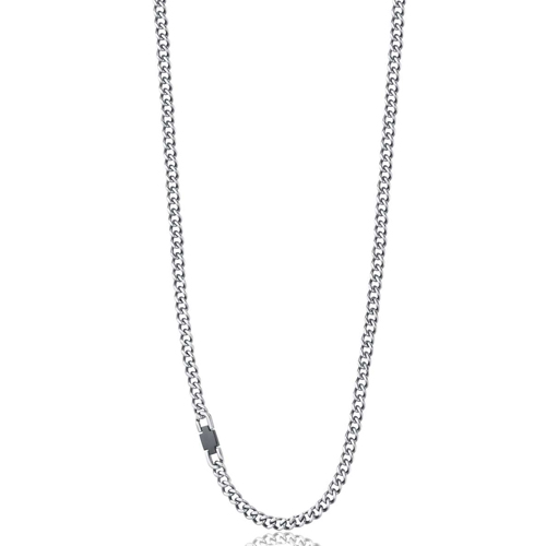 Collana-uomo-Luca-Barra-con-Elemento-Nero-CL230 Collana uomo Luca Barra con Elemento Nero CL230