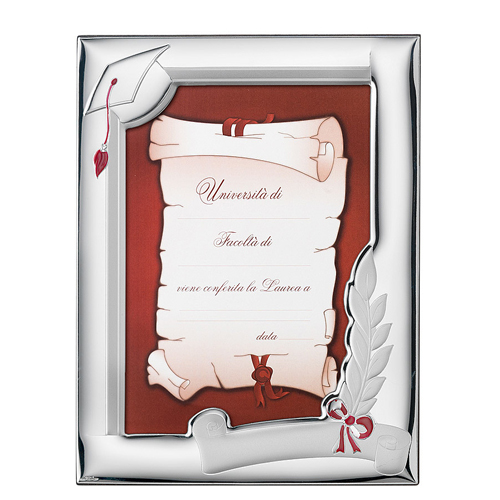 Cornice-Laurea-in-argento-laminato-Valenti-10x15-51026-3XL Cornice Laurea in argento laminato Valenti 10x15 51026-3XL