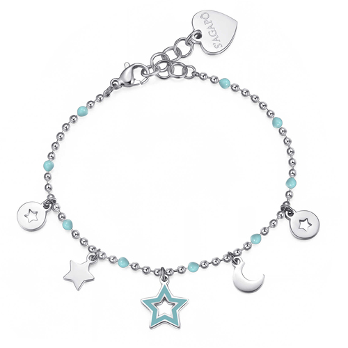 Bracciale-donna-S'agapo'-con-Stelle-e-Luna-linea-Vibes-SVB11á Bracciale donna S’agapo’ con Stelle e Luna linea Vibes SVB11