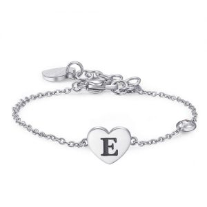 Bracciale donna con Iniziale E S’agapo’ linea Click SCK122