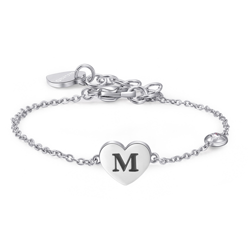 Bracciale-donna-con-Iniziale-M-S'agapo'-linea-Click-SCK130 Bracciale donna con Iniziale M S’agapo’ linea Click SCK130