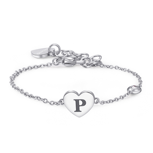 Bracciale-donna-con-Iniziale-P-S'agapo'-linea-Click-SCK133 Bracciale donna con Iniziale P S’agapo’ linea Click SCK133