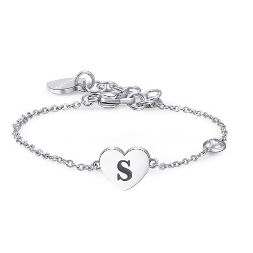 Bracciale-donna-con-Iniziale-S-S'agapo'-linea-Click-SCK135á Bracciale donna con Iniziale S S’agapo’ linea Click SCK135