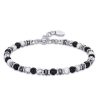 Bracciale uomo Luca Barra con pietre BA1279