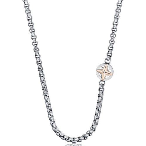 Collana-uomo-Luca-Barra-con-Rosa-Dei-Venti-CL248 Collana uomo Luca Barra con Rosa Dei Venti CL248