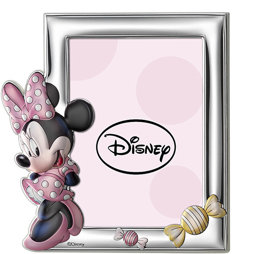 Cornice-bimba-in-argento-laminato-Valenti-linea-Disney-Minnie-13x18-D235-4LRA Cornice bimba in argento laminato Valenti linea Disney Minnie 13x18 D235-4LRA