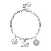 Bracciale donna S’agapo’ con Elefante e Quadrifoglio linea Happy SHAR12