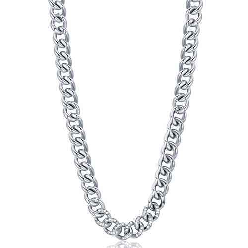 Collana-donna-Luca-Barra-con-cristalli-CK1560 Collana donna Luca Barra con cristalli CK1560