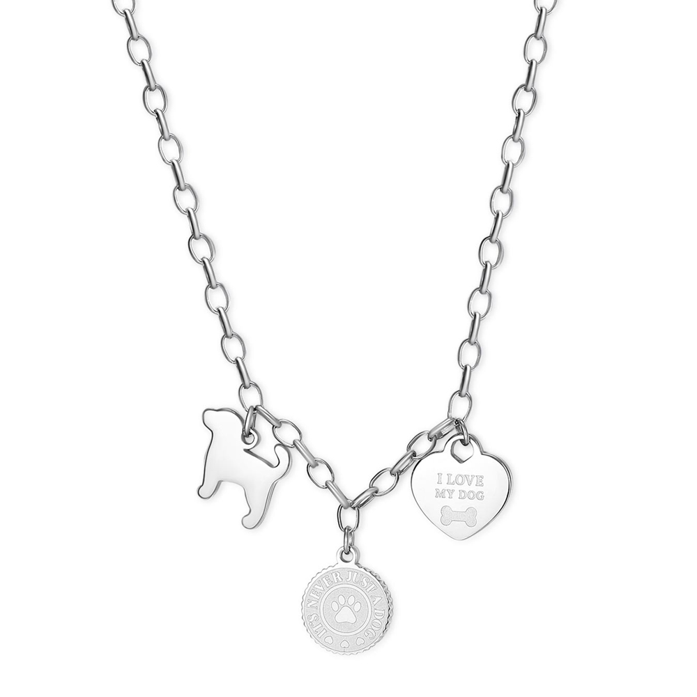 Collana-donna-S'agapo'-con-Cagnolino-e-Cuore-linea-Happy-SHAR07 Collana donna S’agapo’ con Cagnolino e Cuore linea Happy SHAR07