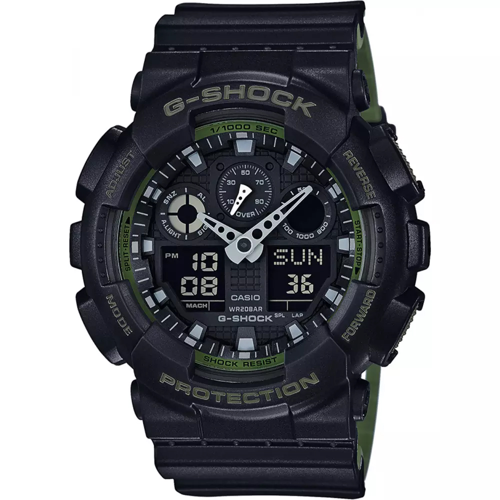 Orologio-uomo-multifunzione-Casio-G-SCHOK-GA-100L-1A Orologio uomo multifunzione Casio G-SCHOK GA-100L-1A