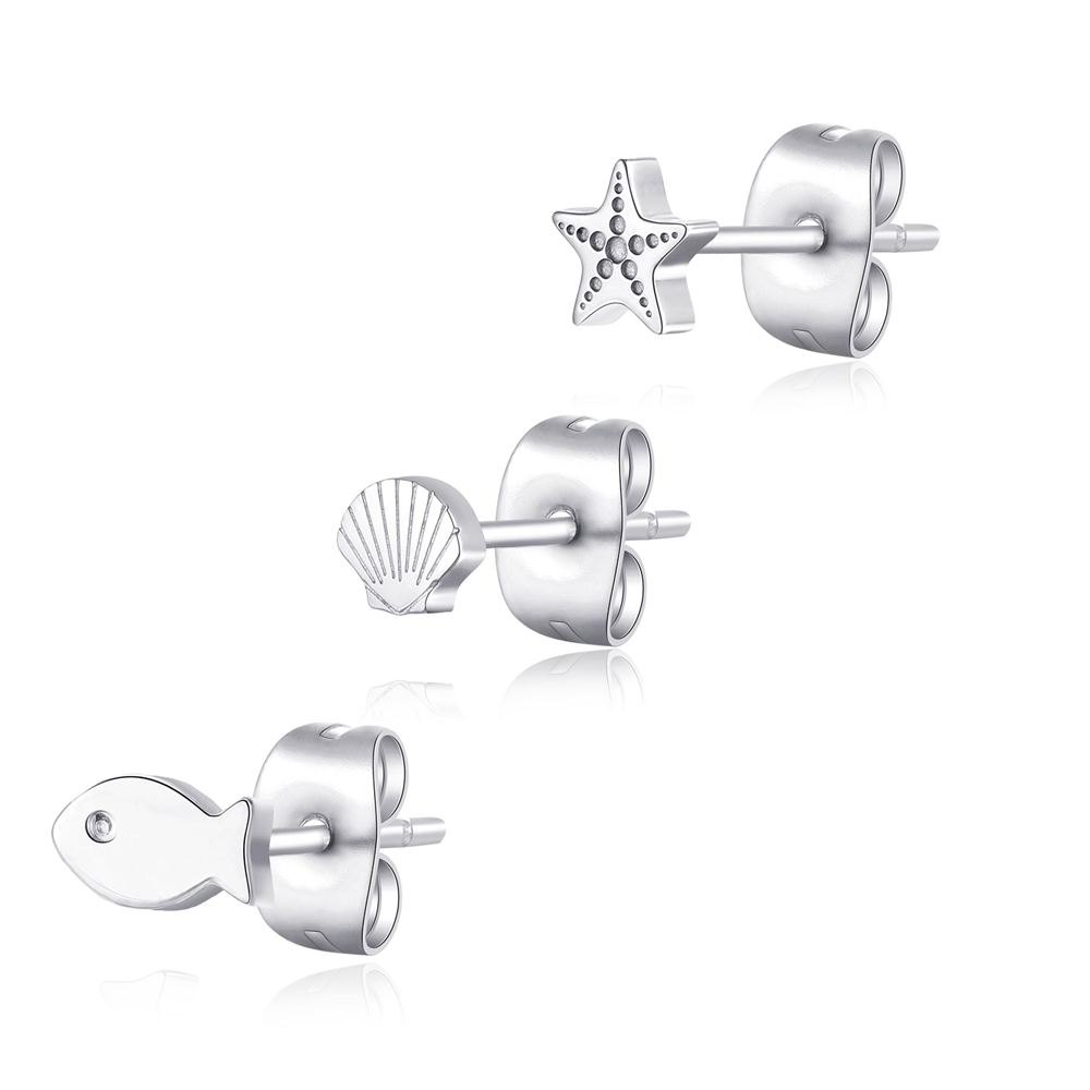 Set-di-Tre-Orecchini-donna-S'agapo'-linea-Click-SCK165 Set di Tre Orecchini donna S’agapo’ linea Click SCK165