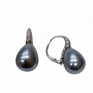 Orecchini donna con Perla Grigia NB Gioielli ORNB35
