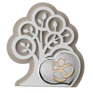 Pannello in argento laminato Valenti 50°anniversario di matrimonio 81416-1L