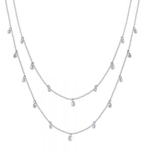 Collana donna Luca Barra con Cristalli Bianchi CK1603