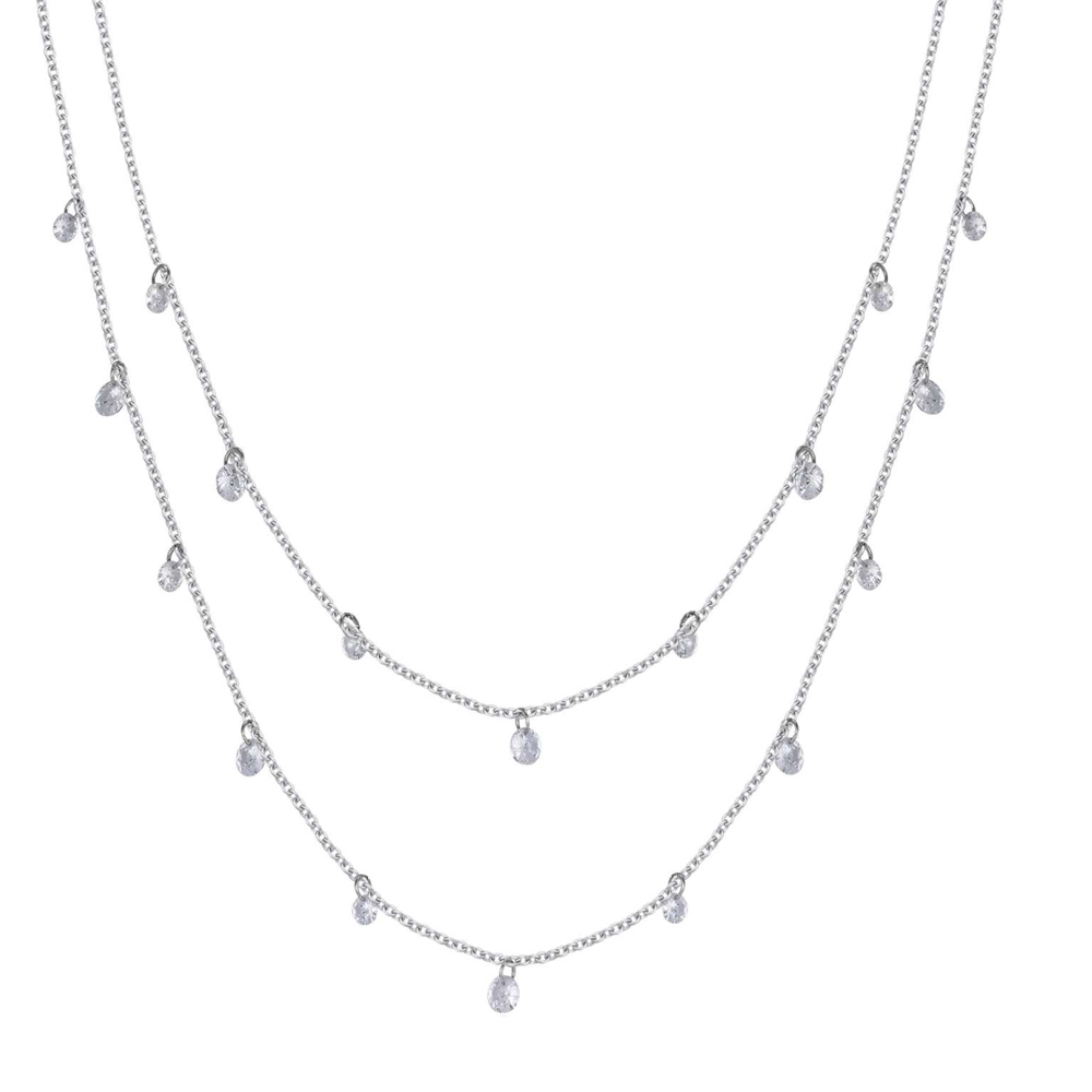 Collana-donna-Luca-Barra-con-Cristalli-Bianchi-CK1603 Collana donna Luca Barra con Cristalli Bianchi CK1603