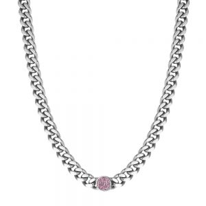 Collana donna Luca Barra con Cristalli Rosa CK1629