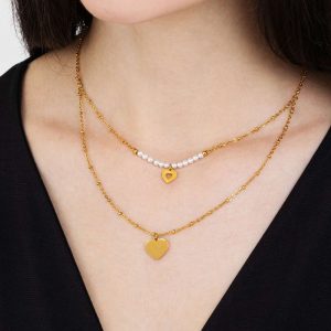 Collana donna Luca Barra con Cuori CK1613