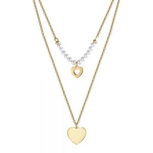 Collana donna Luca Barra con Cuori CK1613