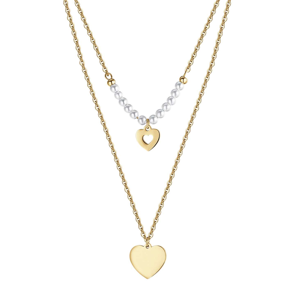 Collana-donna-Luca-Barra-con-Cuori-CK1613 Collana donna Luca Barra con Cuori CK1613