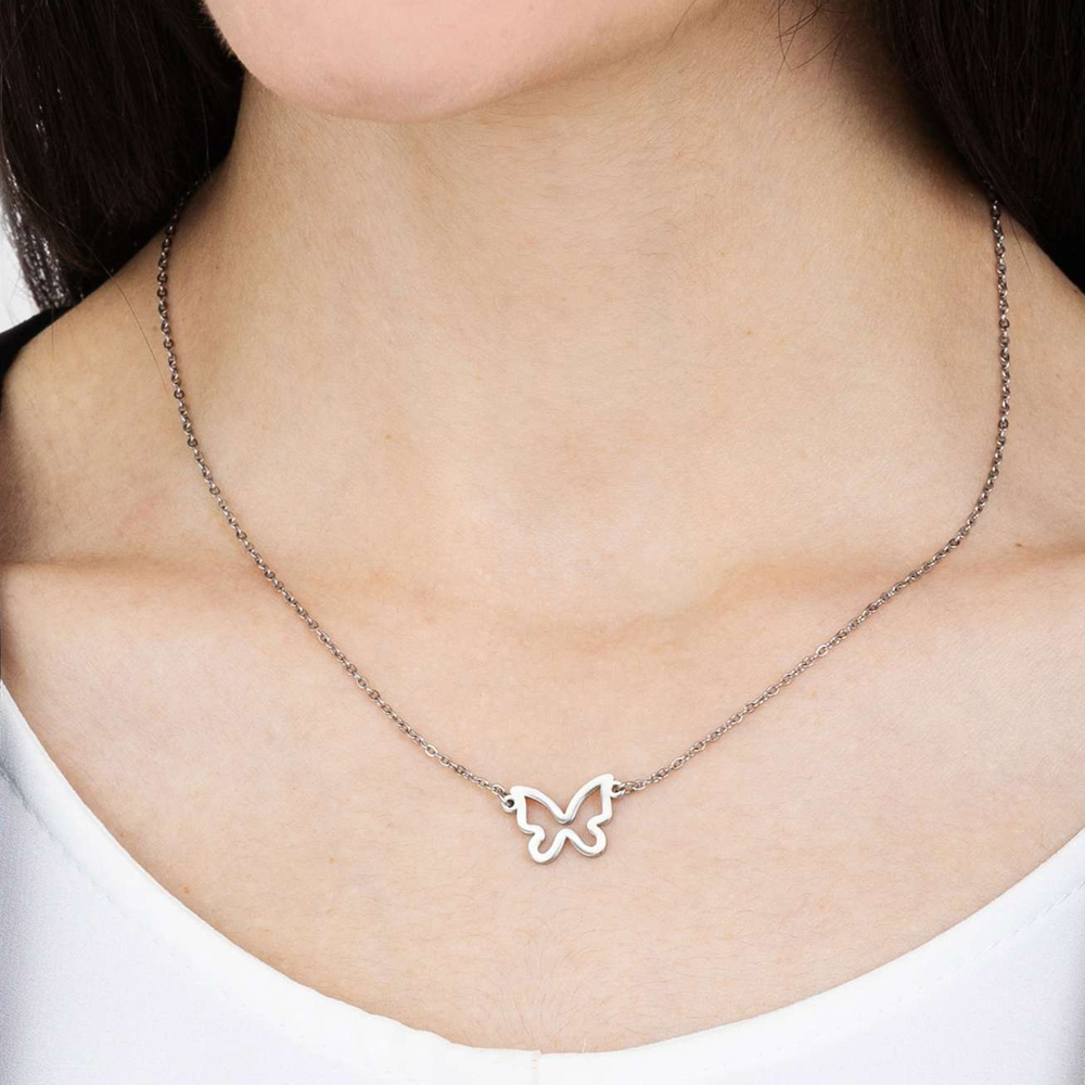 Collana-donna-Luca-Barra-con-Farfalla-CK1607 Collana donna Luca Barra con Farfalla CK1607