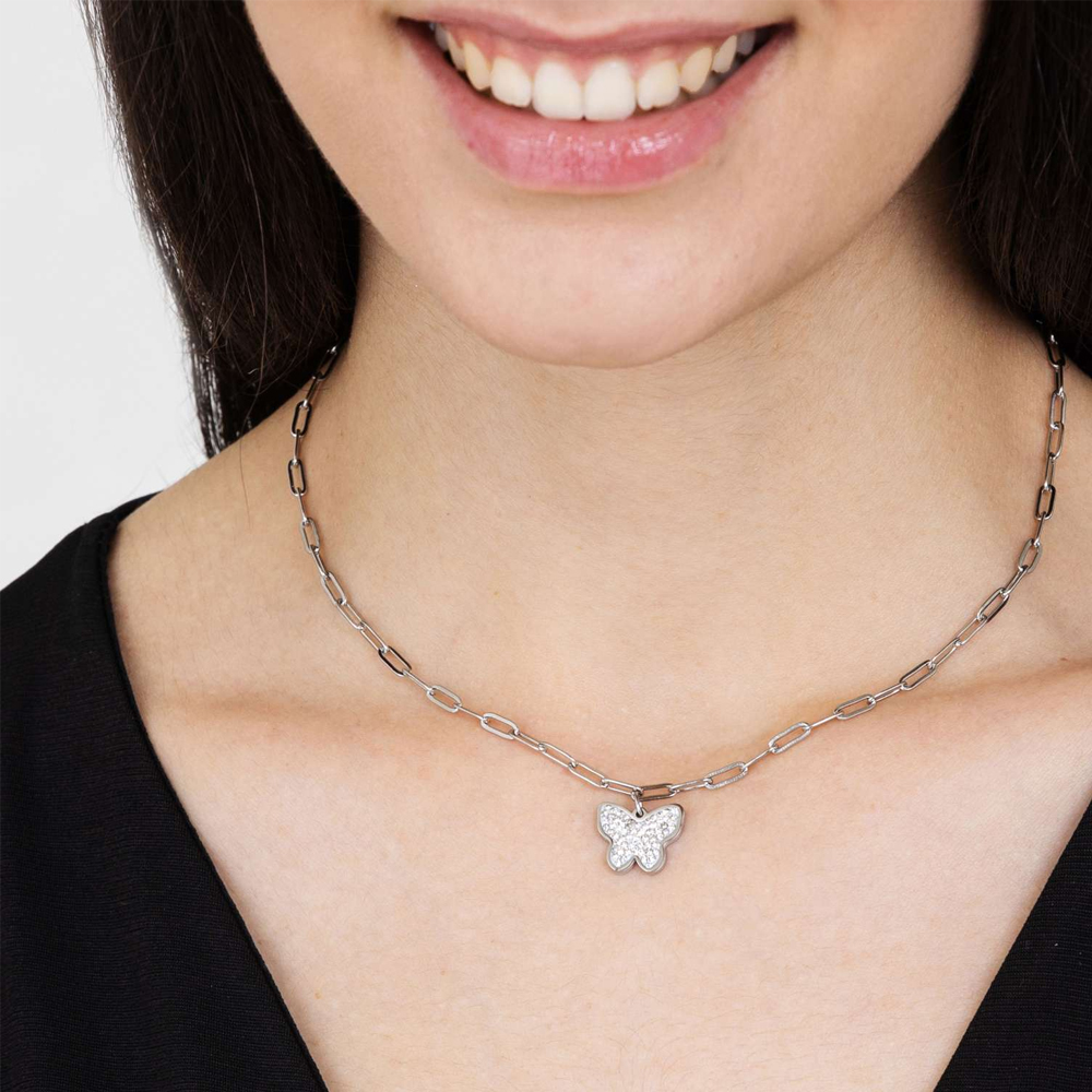 1 pezzo [Personalizzato] Collana con ciondolo a farfalla, collana in