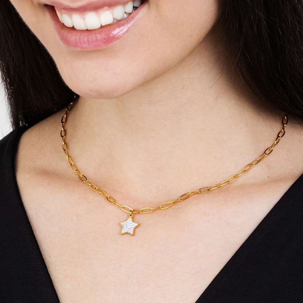 Collana-donna-Luca-Barra-con-Stella-CK1628 Collana donna Luca Barra con Stella CK1628