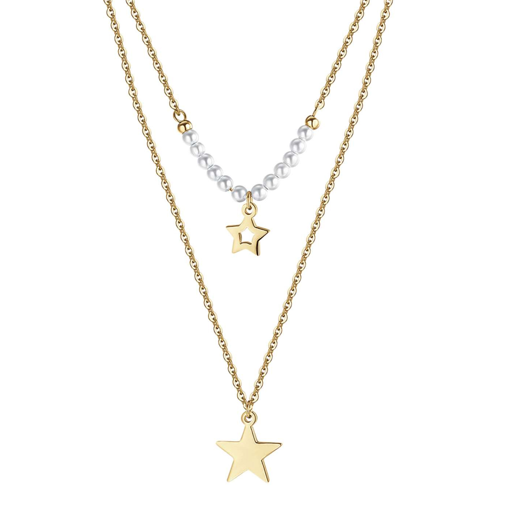 Collana-donna-Luca-Barra-con-Stelle-CK1614 Collana donna Luca Barra con Stelle CK1614