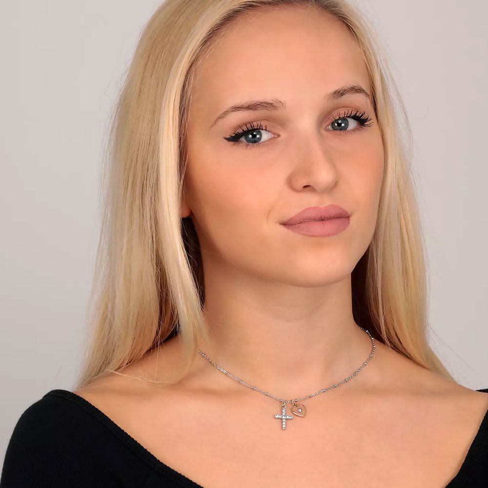 Collana-donna-Morellato-Passioni-con-Croce-e-Cuore-SAUN06