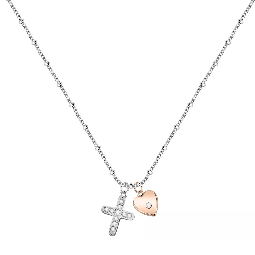 Collana-donna-Morellato-Passioni-con-Croce-e-Cuore-SAUN06 Collana donna Morellato Passioni con Croce e Cuore SAUN06