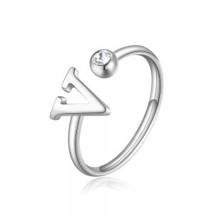 Anello donna S’agapo’ Click Lettera V SCK192