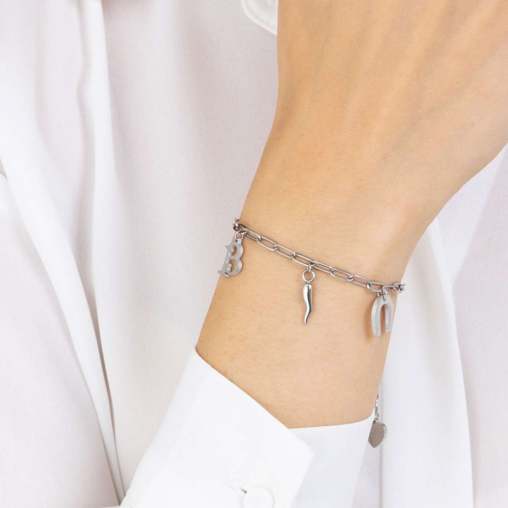Bracciale-donna-Luca-Barra-Portafortuna-con-Corno-BK2147 Bracciale donna Luca Barra Portafortuna con Corno BK2147