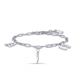 Bracciale donna Luca Barra Portafortuna con Corno BK2147