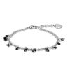 Bracciale donna Luca Barra con Cristalli Neri BK2139
