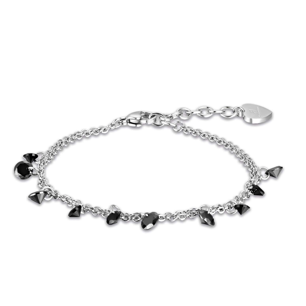 Bracciale-donna-Luca-Barra-con-Cristalli-Neri-BK2139 Bracciale donna Luca Barra con Cristalli Neri BK2139